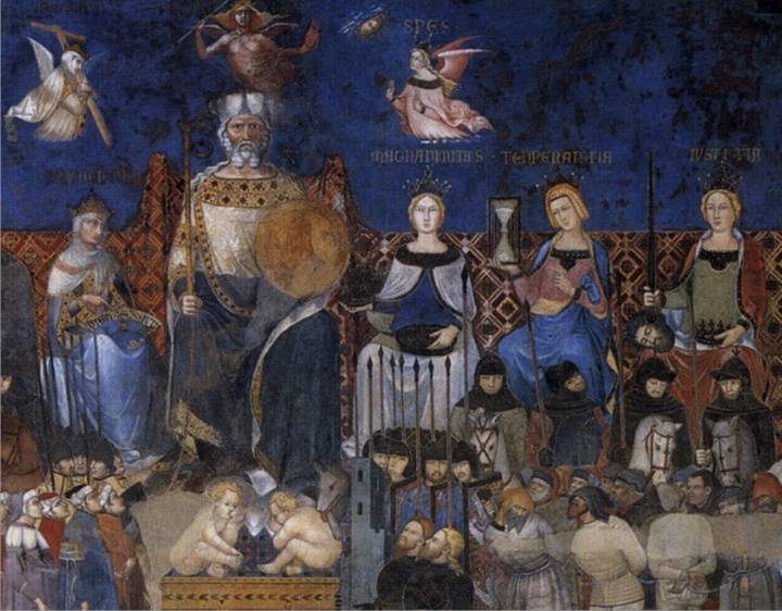 Allegory of the Good Government (detail) - Ambrogio Lorenzetti